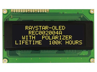 Afișaj OLED Alfanumeric 20x4 Galben 98x60x10mm 16 PIN-uri foto