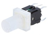 Comutator Tastatură SPST-NO cu LED Incolor 12V