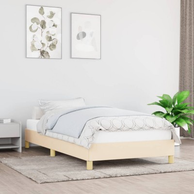 Gossi cadru de pat, crem, 80x200 cm, material textil foto