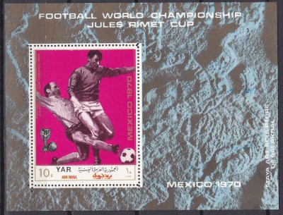 DB1 CM Fotbal Mexic 1970 Mi. Bl. 134 SS MNH foto