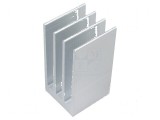 Radiator extrudat cu aripioare naturale 37,5mm x 35mm brut