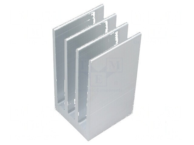 Radiator extrudat cu aripioare naturale 37,5mm x 35mm brut