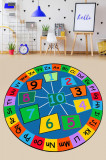 Cumpara ieftin Covor de Copii Rotund Cifrele - Literele, Multicolor, 100x100 cm