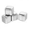 Set 4 Cuburi pentru racirea bauturilor, Argintiu, 2.5 cm, HML54