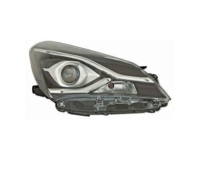Far Toyota Yaris, 05.2017-12.2020, montare fata, dreapta, cu lentile; cu lumini de zi tip LED; HiR2+LED+WY21W; electric; fara motor; halogen, DEPO foto