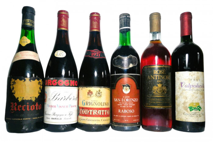 LOT 7 STICLE DE VIN ROȘU - RECOLTARE 1964/70/71/73/87/95