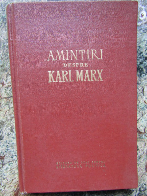 AMINTIRI DESPRE KARL MARX foto