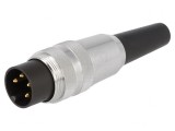 Conector M16 Mufă Tată 4-PIN 5A 250V Drept, Lumberg