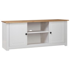 vidaXL Comodă TV, alb, 120x40x50 cm, lemn masiv de pin, gama Panama 282672