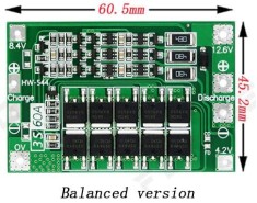 Module incarcare protectie balans BMS LiIon 3S60A 18650