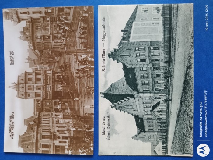ORADEA -MARE si SALONTA-MARE ,GRUP DOUA CARTI POSTALE interesante , Deosebite , stare exceptionala