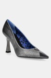 New Rock stilettos de piele HYBRID culoarea gri, M-PUMP001-S3