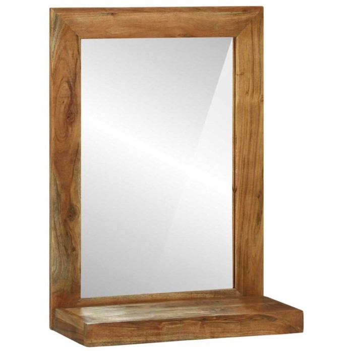 vidaXL Oglinda de baie 50x22x70 cm Lemn solid de acacia