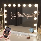 Cumpara ieftin Oglindă Hollywood cu Bluetooth și 15 LED-uri - Perfectă pentru Machiaj și Dormitor Hansong - CN