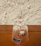 CLOPOTEL DIN CRISTAL TAIAT- MARCAJ CRISTALLERIA Aca. Mar.- ARGENTO 925 H10,2CM