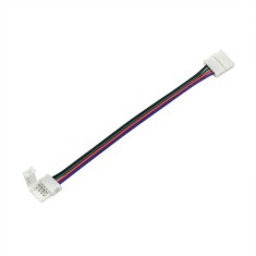 Conector pentru innadire/prelungire banda LED RGB cu 4 fire elSales ELS-CPBRGB, compatibil cu banda LED 10 mm