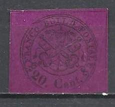 Italy Church State 1867 Coat of arms, 20C, Mi.16, MH AM.161 foto