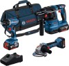 Bosch SET COMBI 18V GSR18V-45 + GWS18V-8 + GBH18V-22 + 3x GBA 18V, 4.0Ah + GAL18 ProAdvanced PowerfulTools