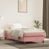 Saltea de pat cu arcuri, roz, 120x190x20 cm, catifea GartenMobel Dekor, vidaXL