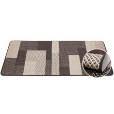 Covor Antiderapant Bucatarie Flex 19645 - 75x200, Maro foto