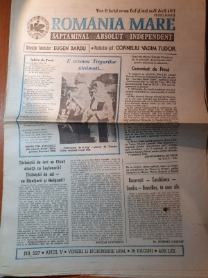 ziarul romania mare 11 noiembrie 1994 foto