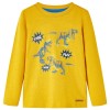 Tricou pentru copii cu m&acirc;neci lungi, ocru, 92 13244, vidaXL