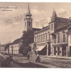 875 - BISTRITA, Hospital Street, Romania - old postcard - used - 1919