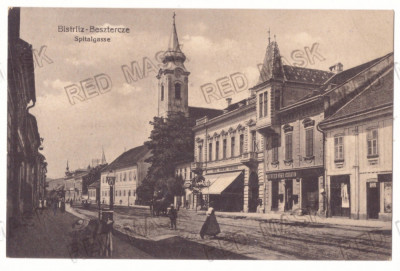 875 - BISTRITA, Hospital Street, Romania - old postcard - used - 1919 foto