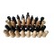 Nou set piese de sah din lemn lucrate manual la strung rege 7.9 cm negru