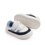 Adidasi albi cu insertii bleu si bleumarine (Marime Disponibila: 9-12 luni