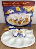 Platou compartimentat / platou ouă + solnite - G&acirc;scă - nou - 10 ouă