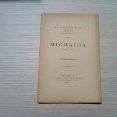 CURS DE POESIE GENERALE - MICHAIDA - I. HELIADE RADULESCU -1880, 55 p.