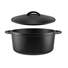 Cratita din fonta &ndash; 26 cm, 5 litri, cu manere curbate Handy KitchenServ
