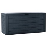 Cumpara ieftin Lada Depozitare Gradina Antracit 280L 116x44x55 cm Prosperplast Woodenbox Impermeabila