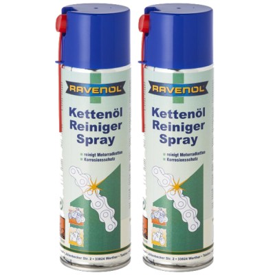 Pachet 2 x spray Ravenol pentru curatat lantul moto 500 ml foto
