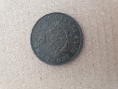 JETON 1854 Canada Bank of Upper Canada Half Penny Token foto