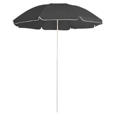 Umbrela de soare de exterior, stalp din otel, antracit, 180 cm GartenMobel Dekor foto