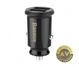Incarcator Auto Baseus Grain 10W 2.4A 2 x USB-A Negru CCALL-ML01