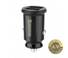 Incarcator Auto Baseus Grain 10W 2.4A 2 x USB-A Negru CCALL-ML01