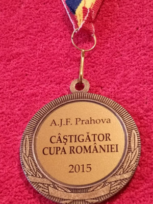 Medalie fotbal - Castigator Cupa Romaniei 2015 AJF Prahova foto