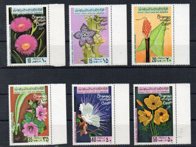 LIBIA, FLORA - SERIE COMPLETĂ MNH foto