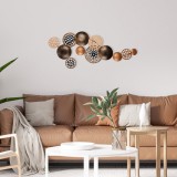 Cumpara ieftin Decoratiune de perete Metal Bronte, Multicolor, 42x8x90 cm