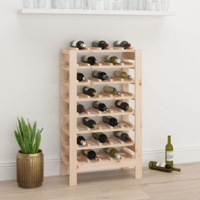 vidaXL Suport de vinuri, 61,5x30x107,5 cm, lemn masiv de pin foto