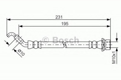 Conducta / cablu frana TOYOTA AURIS (NRE15, ZZE15, ADE15, ZRE15, NDE15) (2006 - 2012) BOSCH 1 987 481 562 foto