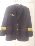Veston Aviator vintage Airline Pilot Traian Lepadatu a salvat pe cei 123 de pasageri imbarcati in cursa Tarom catre Egipt ca secund,Alexandru Ciucu