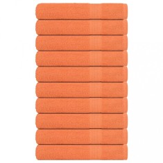 vidaXL Prosoape 10 buc Portocaliu 100x200 cm 360 g/m&amp;sup2; 100% bumbac foto