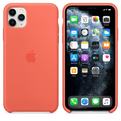 Husa Silicon Apple iPhone 11 Pro Max, Portocalie MX022ZM/A foto