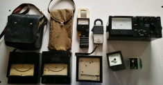 Lot 8 aparate vechi de masura: Aparat de masura,Multimetru,Clampmetru,Ampermetru foto