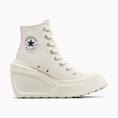 Converse tenisi Chuck 70 De Luxe Wedge femei, culoarea alb, A06479C