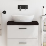 vidaXL Blat de baie, maro &icirc;nchis, 60x30x(2-6) cm, lemn masiv tratat